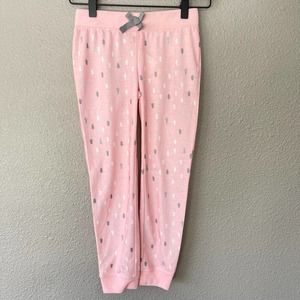 Joe Fresh Kids Christmas Tree Holiday Pink Grey Jogger Pajamas Pant Comfort Sm 6